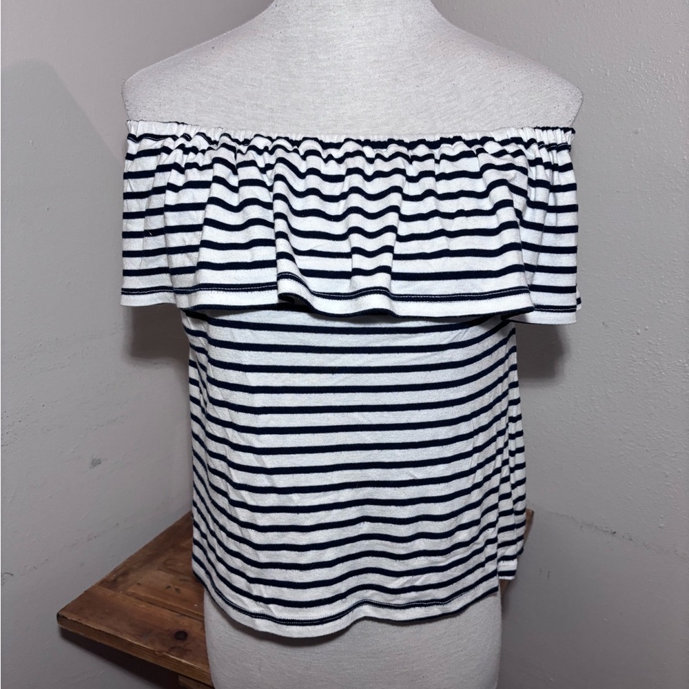 Splendid Ruffle Striped Top - Picture 5 of 10